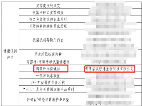 海藻纖維保健襪獲獎